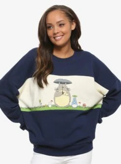 Our Universe Studio Ghibli My Neighbor Totoro Panel Women's Crewneck - BoxLunch Exclusive