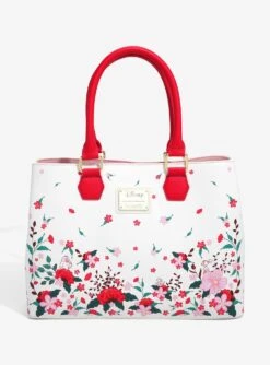 Loungefly Disney Winnie The Pooh Red & Pink Flowers Floral Handbag - BoxLunch Exclusive -Clothing Store 15471849 av2