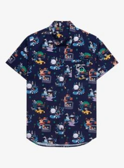 Disney Walt Disney World 50th Anniversary Rides & Attractions Woven Button-Up - BoxLunch Exclusive