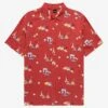 Disney Pixar Ratatouille Remy & Emile Scenic Allover Print Women’s Woven Button-Up