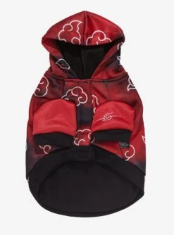 Naruto Shippuden Akatsuki Clouds Tie-Dye Pet Hoodie - BoxLunch Exclusive