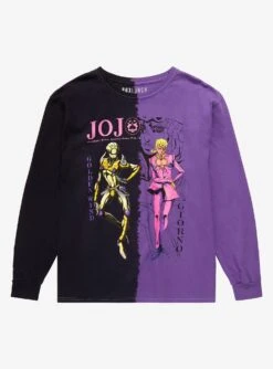 JoJo's Bizarre Adventure Golden Wind & Giorno Portraits Split-Dye Long Sleeve T-Shirt - BoxLunch Exclusive