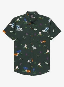 Studio Ghibli Princess Mononoke Forest Creatures Woven Button-Up - BoxLunch Exclusive