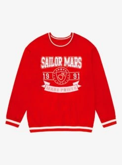Pretty Guardian Sailor Moon Sailor Mars Varsity Crewneck- BoxLunch Exclusive