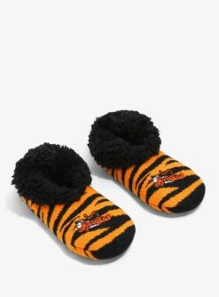 Disney Winnie The Pooh Tigger Embroidered Portrait Fleece Slipper Socks - BoxLunch Exclusive