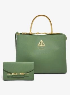 Loungefly Harry Potter Deathly Hallows Elder Wand Sage Handbag - BoxLunch Exclusive -Clothing Store 18811384 av4