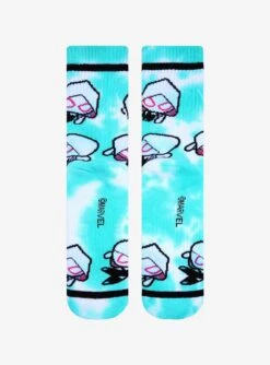 Marvel Spider-Gwen Chibi Tie-Dye Crew Socks - BoxLunch Exclusive -Clothing Store 18859016 av2
